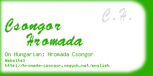 csongor hromada business card